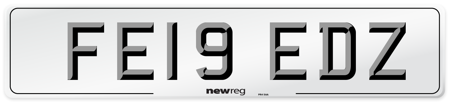 FE19 EDZ Number Plate from New Reg